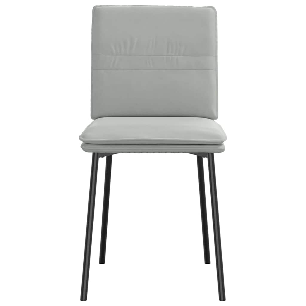 Chaises à manger lot de 4 Gris clair Velours - XIOS