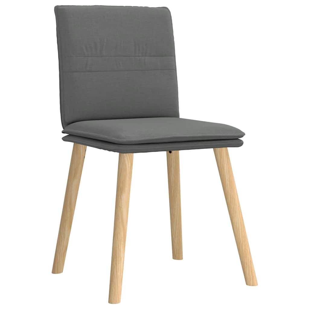 Chaises à manger lot de 4 gris foncé tissu - XIOS