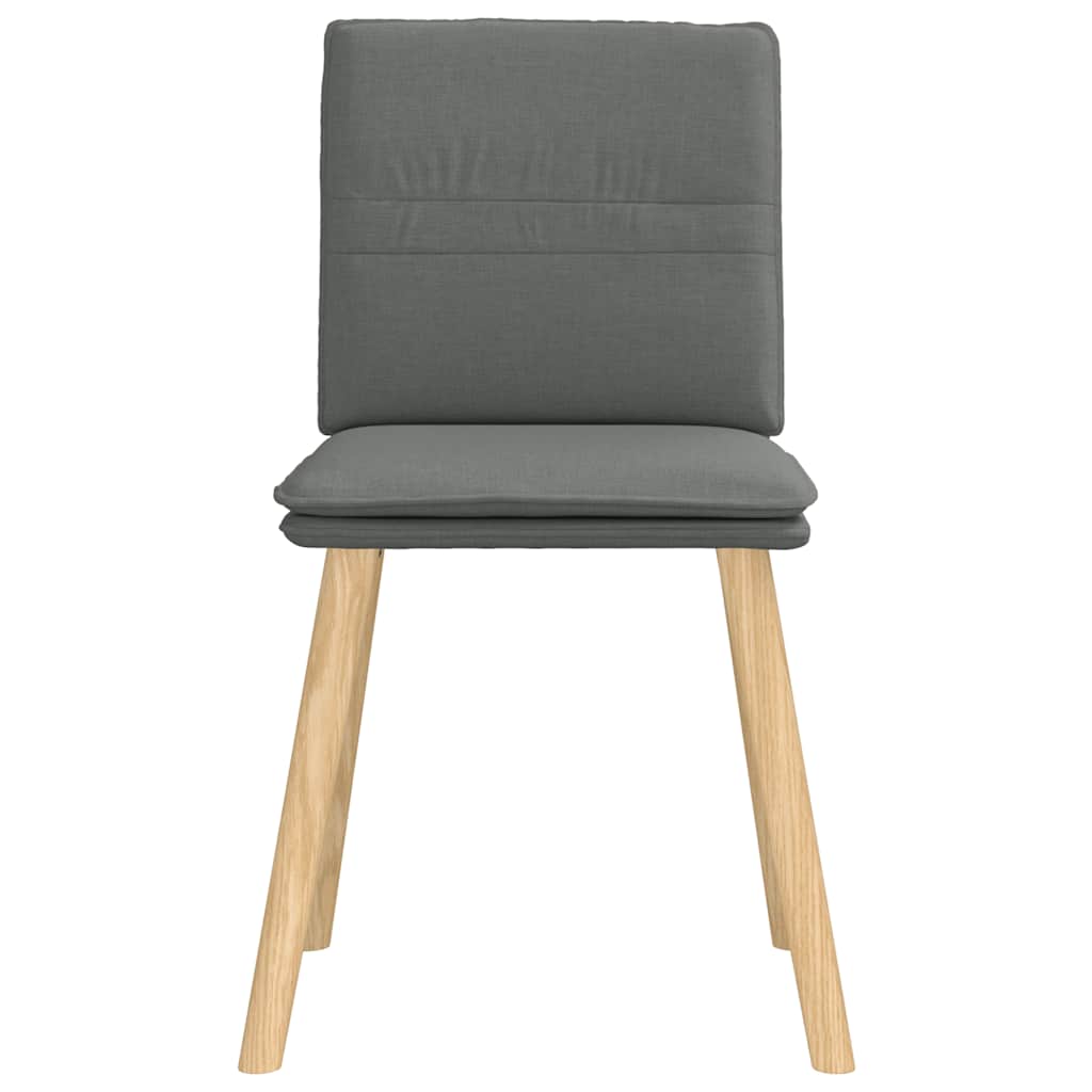 Chaises à manger lot de 4 gris foncé tissu - XIOS