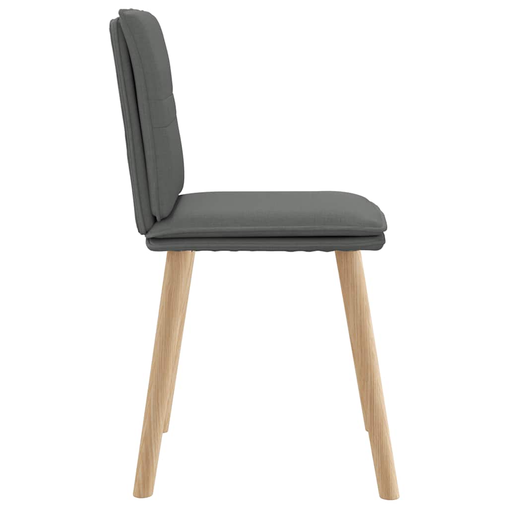 Chaises à manger lot de 4 gris foncé tissu - XIOS
