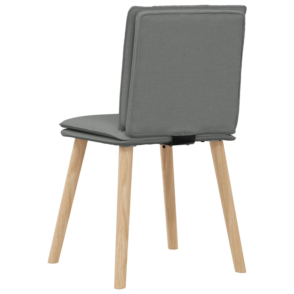 Chaises à manger lot de 4 gris foncé tissu - XIOS