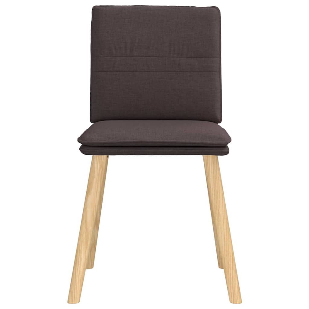 Chaises à manger lot de 4 marron foncé tissu