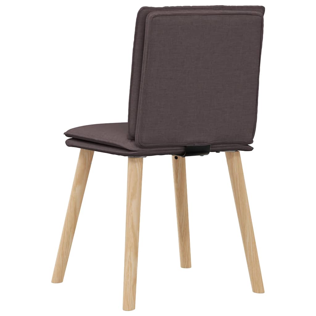 Chaises à manger lot de 4 marron foncé tissu