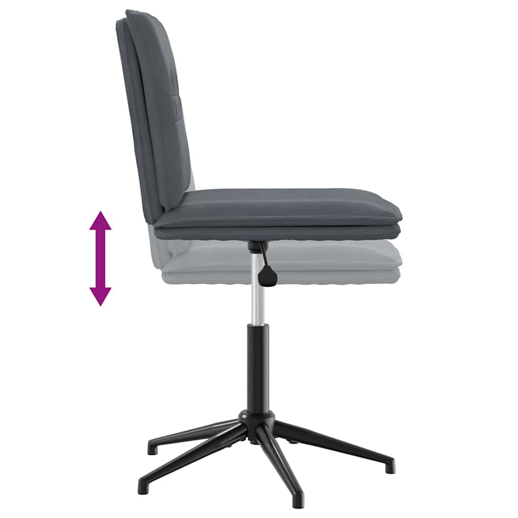 Chaises à manger lot de 2 Gris foncé Velours - XIOS