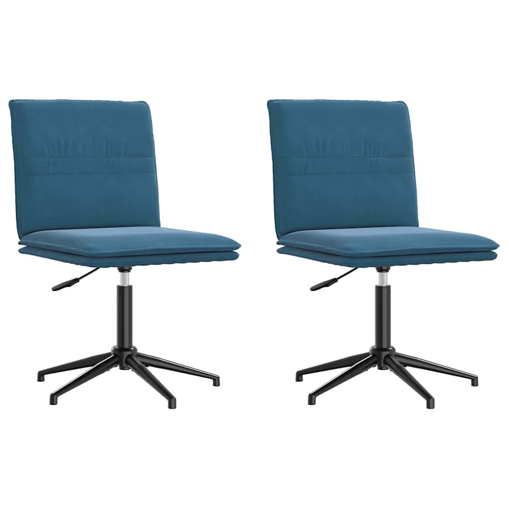Chaises à manger lot de 2 Bleu Velours - XIOS