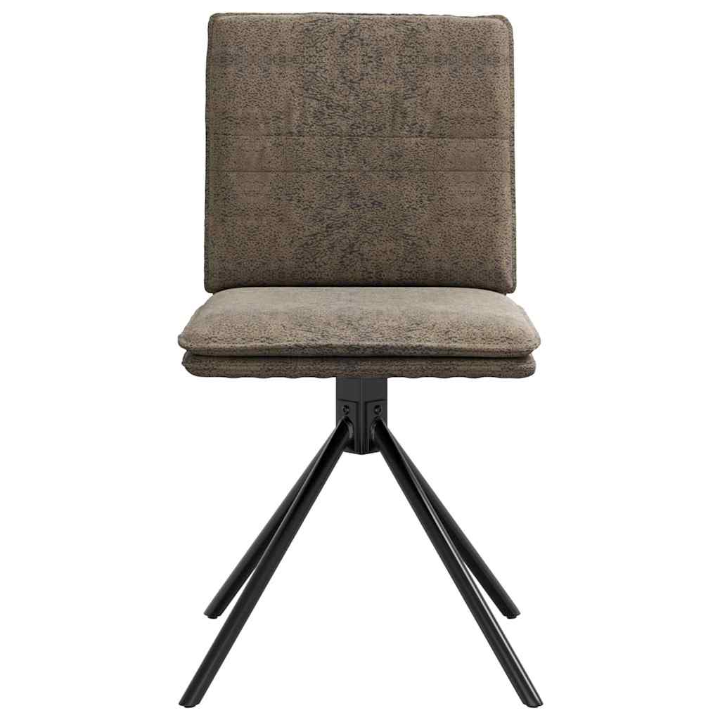 Chaises à manger lot de 4 gris foncé similicuir daim - XIOS
