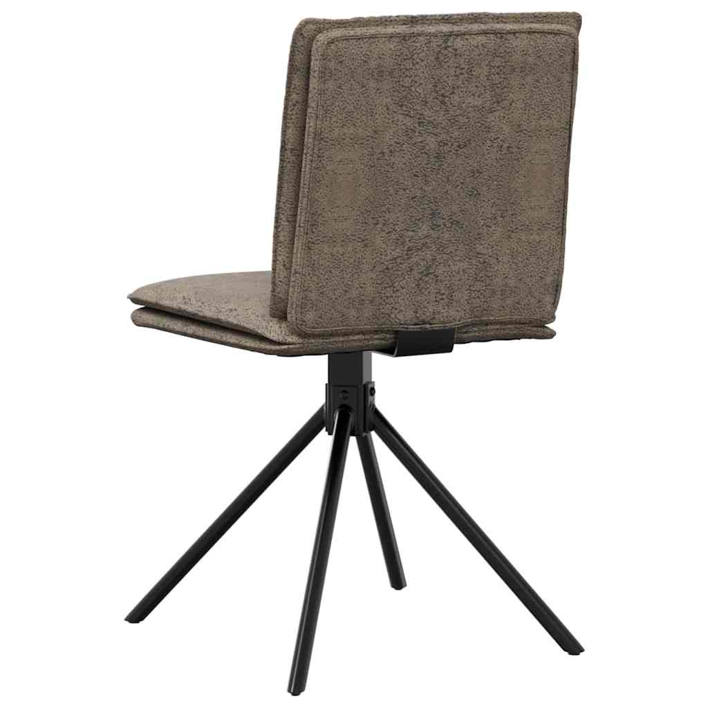 Chaises à manger lot de 4 gris foncé similicuir daim - XIOS
