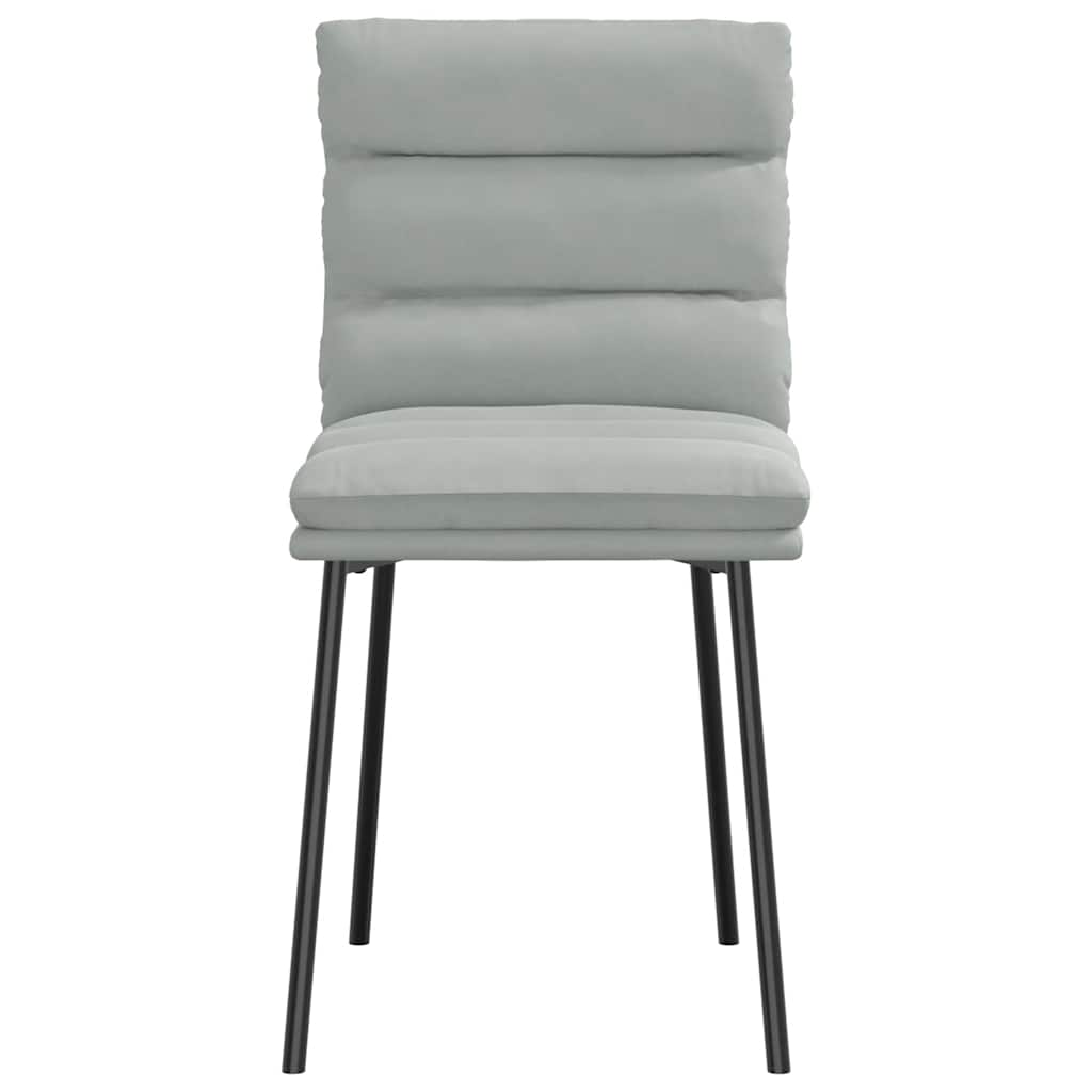 Chaises à manger lot de 4 Gris clair Velours - XIOS