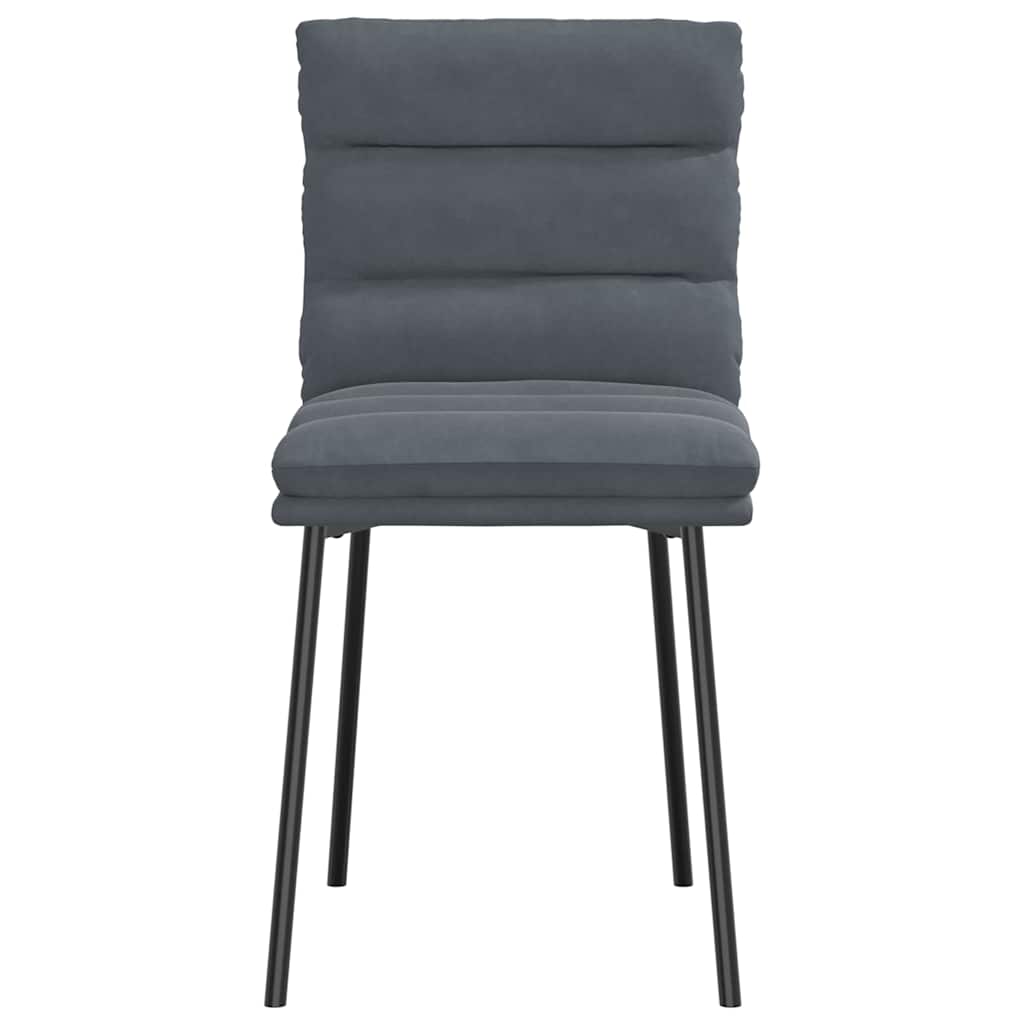 Chaises à manger lot de 4 Gris foncé Velours - XIOS