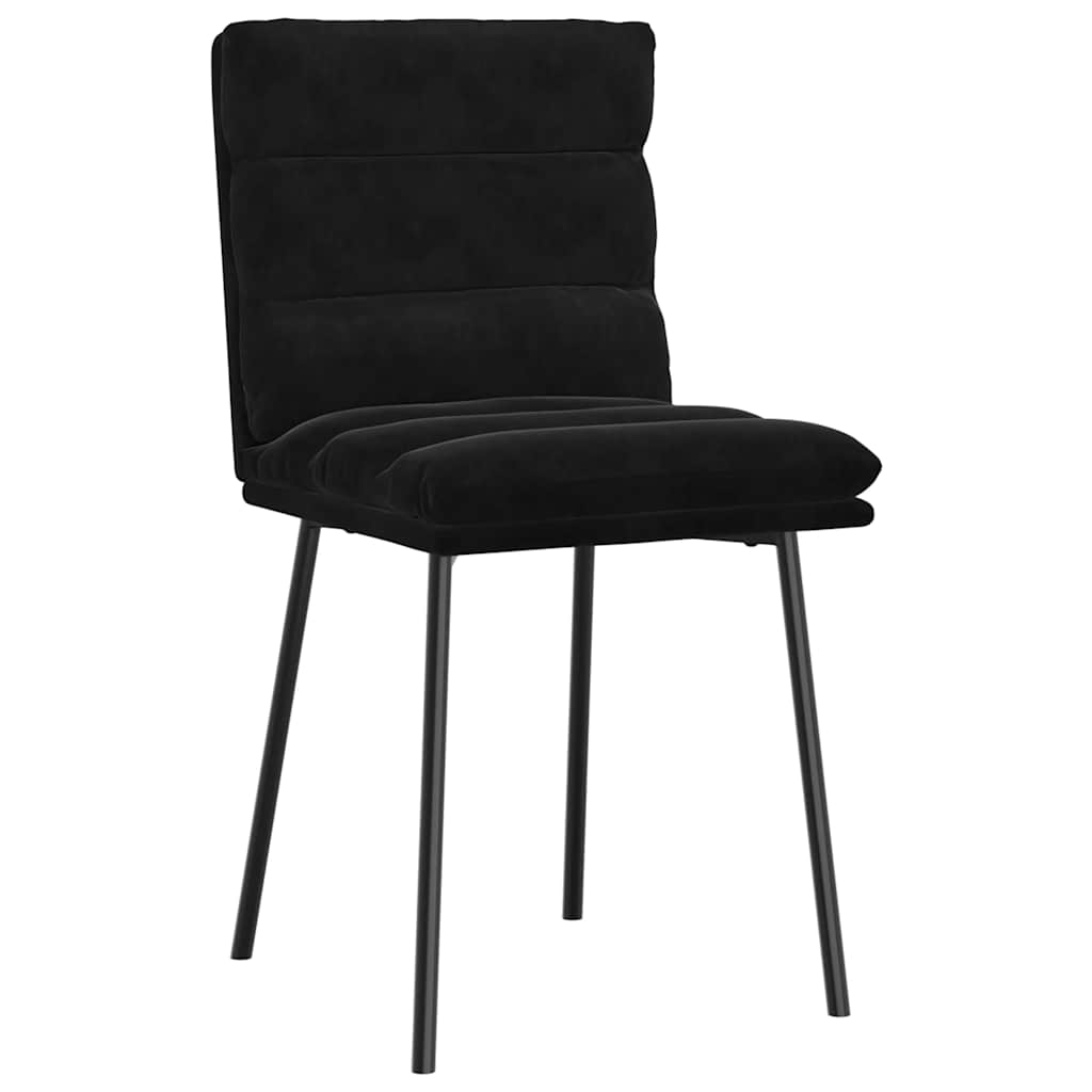 Chaises à manger lot de 4 Noir Velours - XIOS