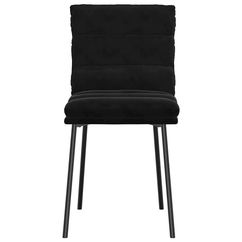 Chaises à manger lot de 4 Noir Velours - XIOS