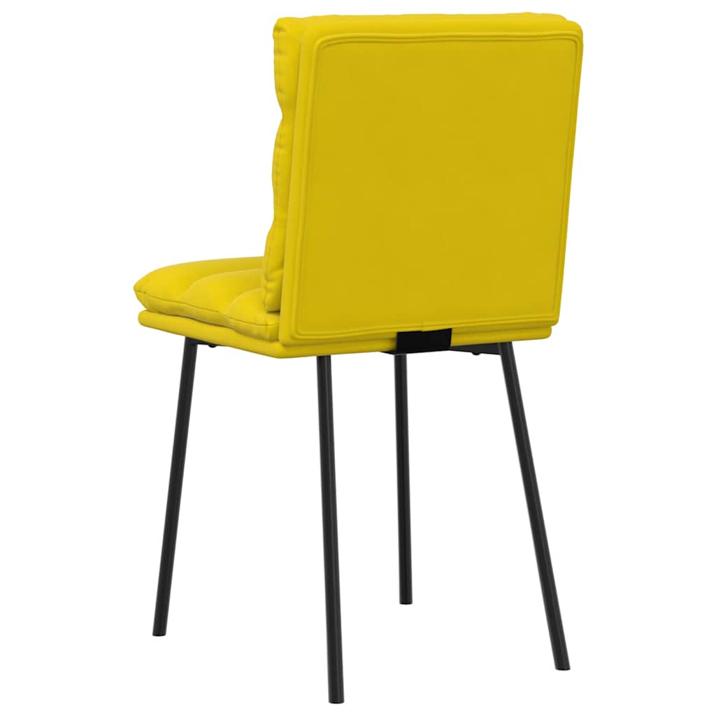 Chaises à manger lot de 4 jaune velours - XIOS