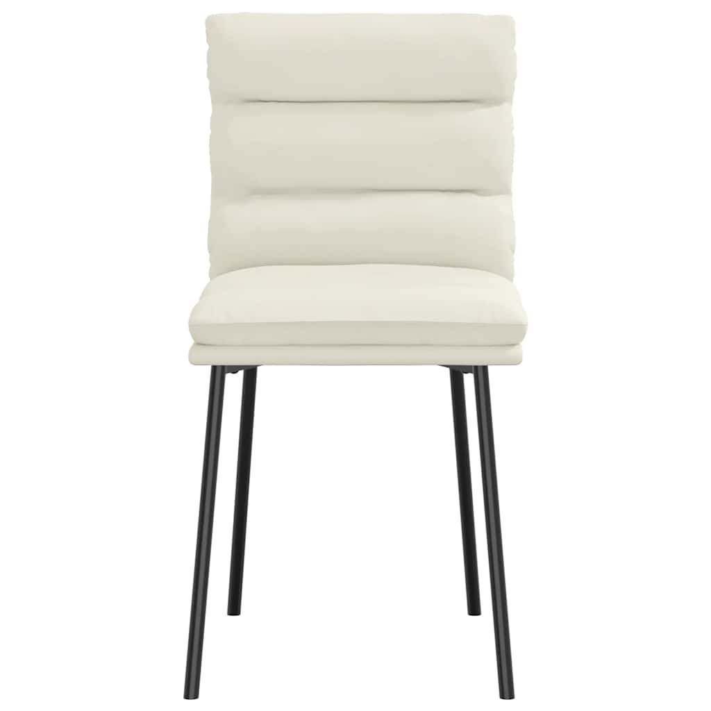 Chaises à manger lot de 4 Crème Velours - XIOS