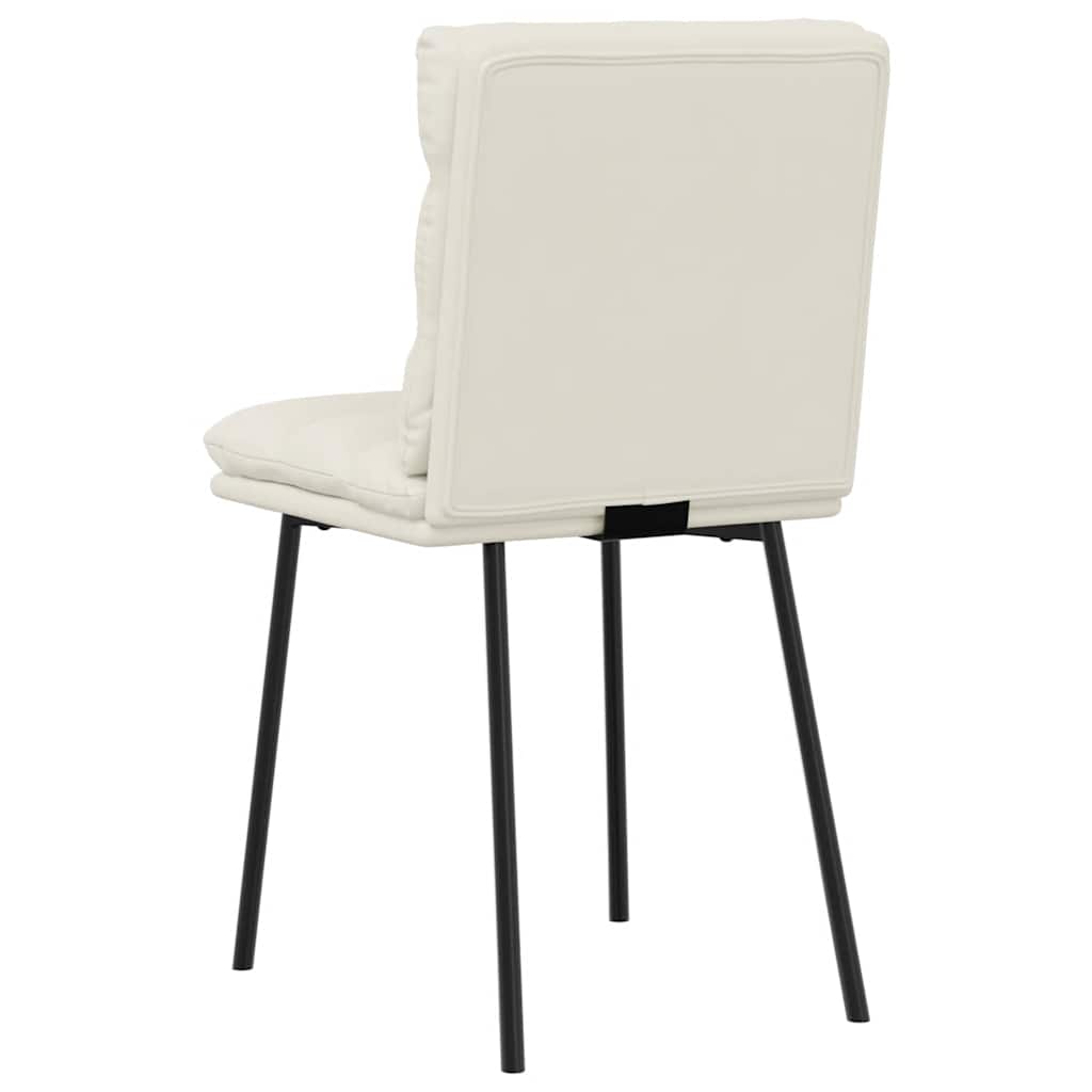 Chaises à manger lot de 4 Crème Velours - XIOS