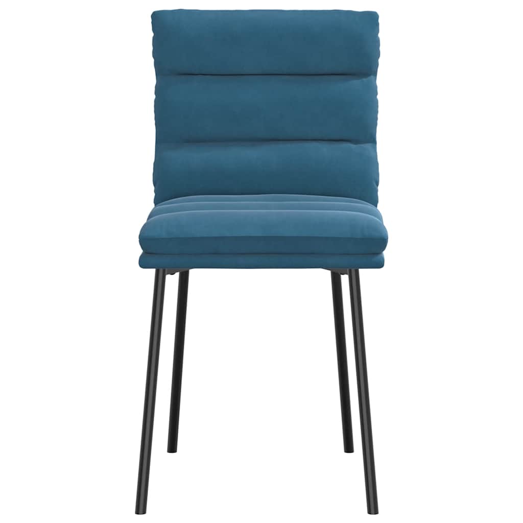 Chaises à manger lot de 4 Bleu Velours - XIOS