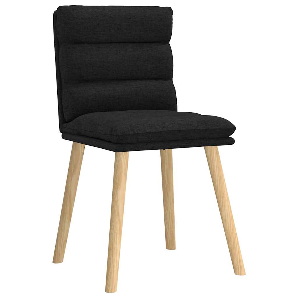 Chaises à manger lot de 4 noir tissu - XIOS