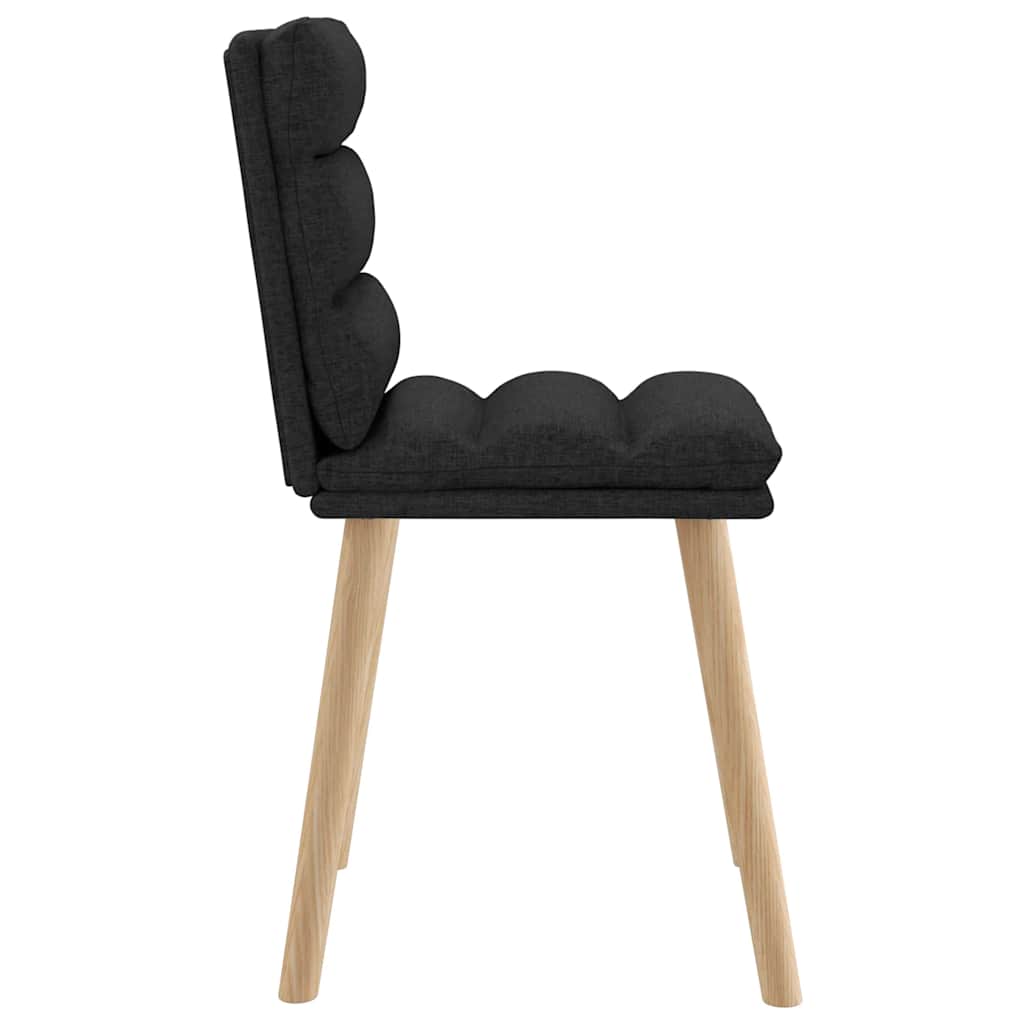 Chaises à manger lot de 4 noir tissu - XIOS