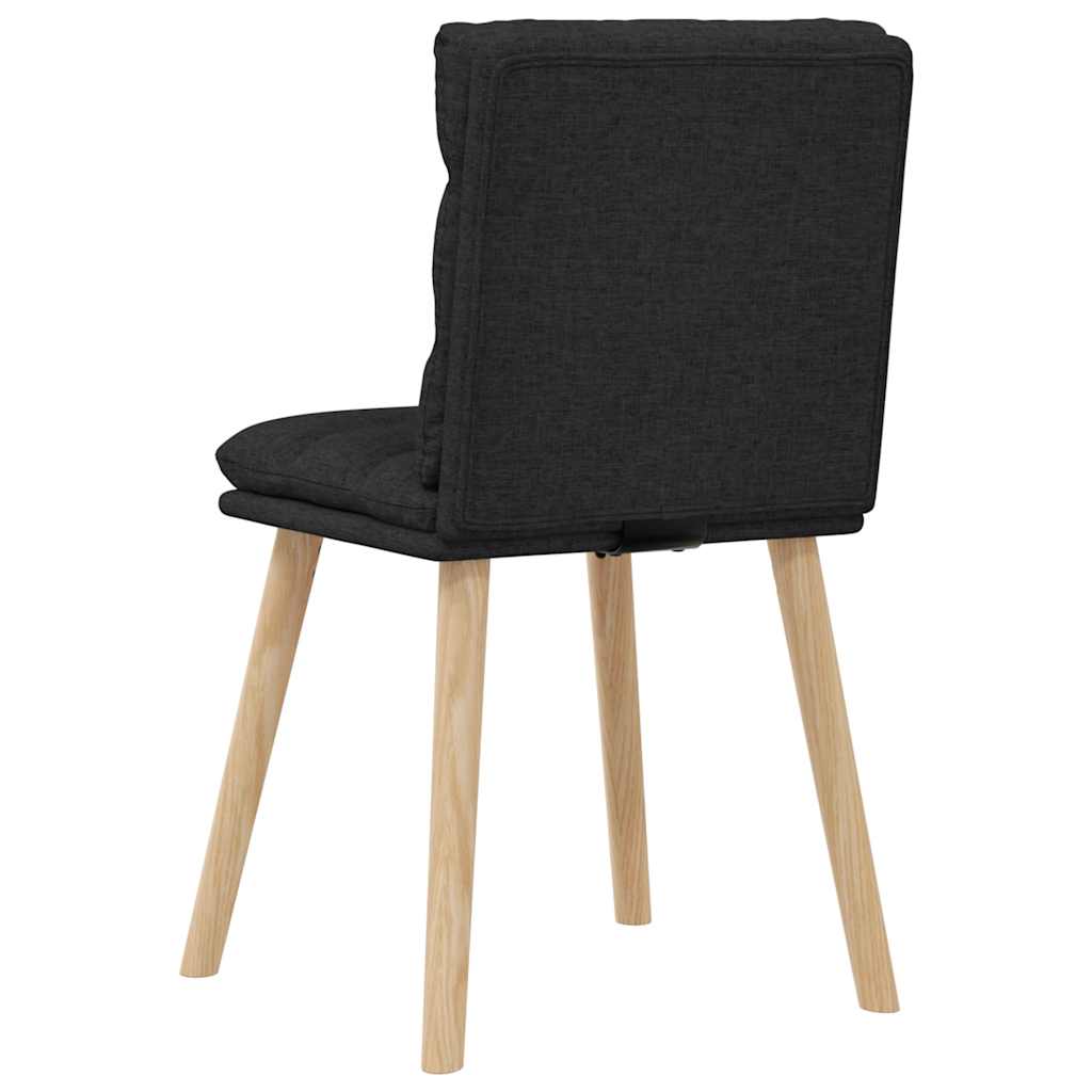 Chaises à manger lot de 4 noir tissu - XIOS