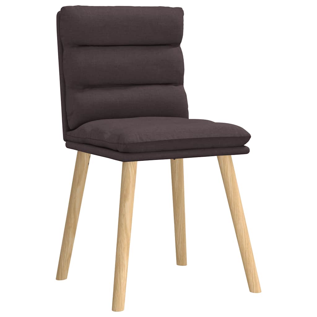 Chaises à manger lot de 4 marron foncé tissu - XIOS