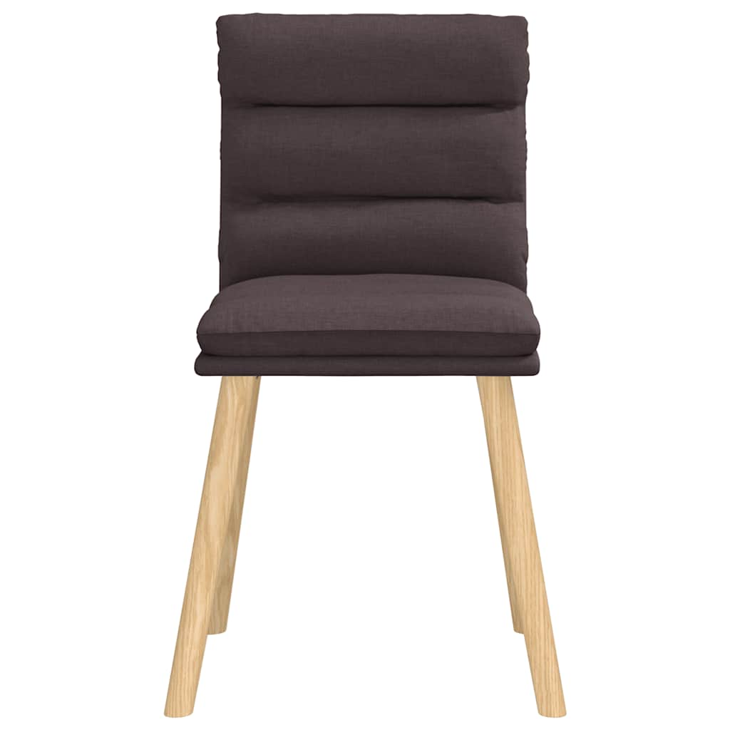 Chaises à manger lot de 4 marron foncé tissu - XIOS