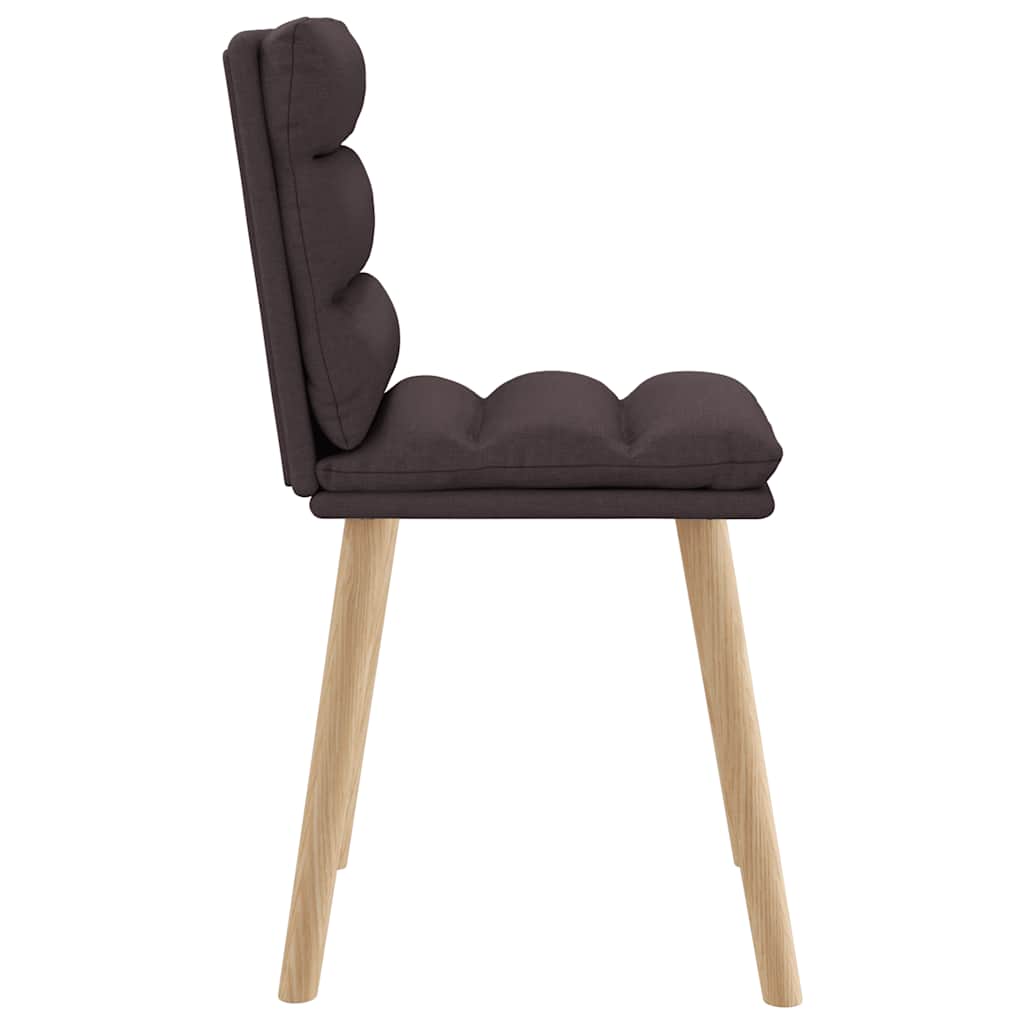 Chaises à manger lot de 4 marron foncé tissu - XIOS