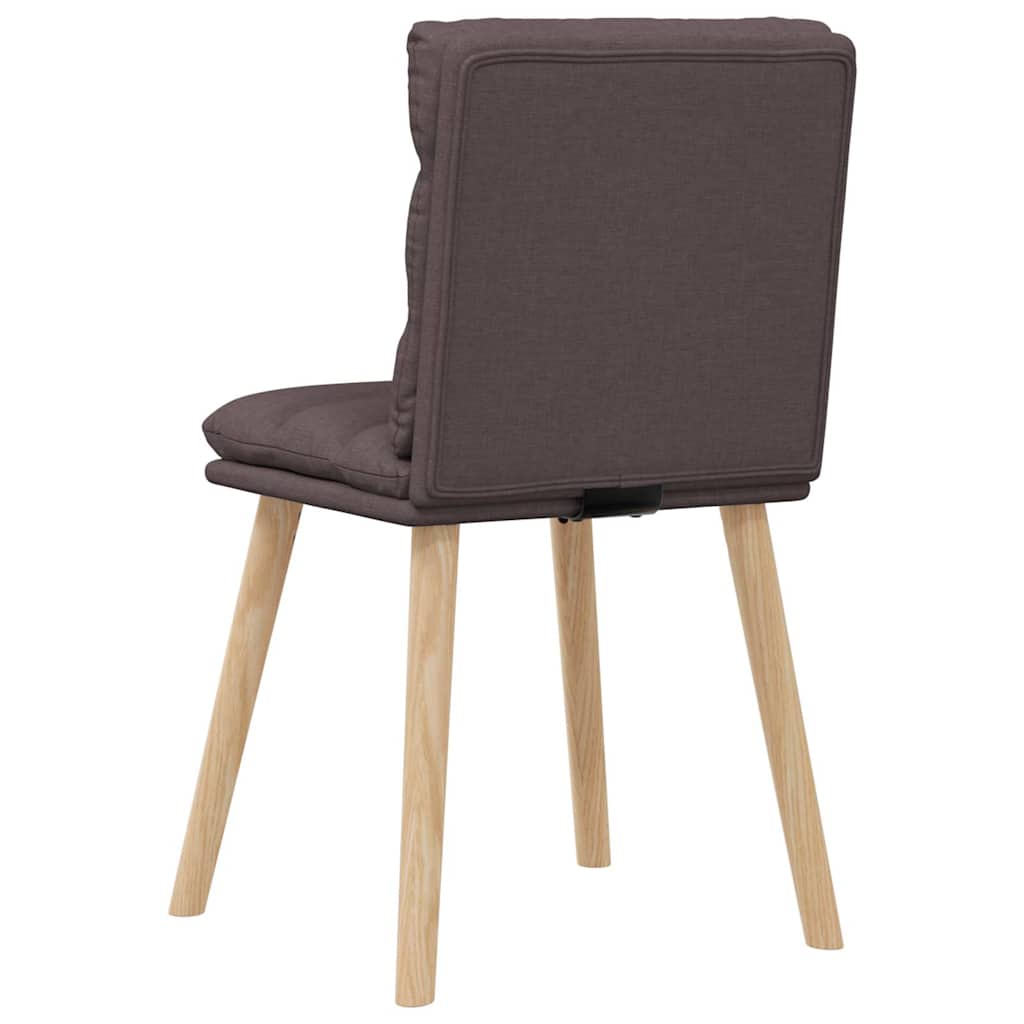 Chaises à manger lot de 4 marron foncé tissu - XIOS