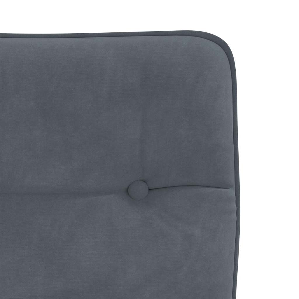Chaises à manger lot de 4 Gris foncé Velours - XIOS