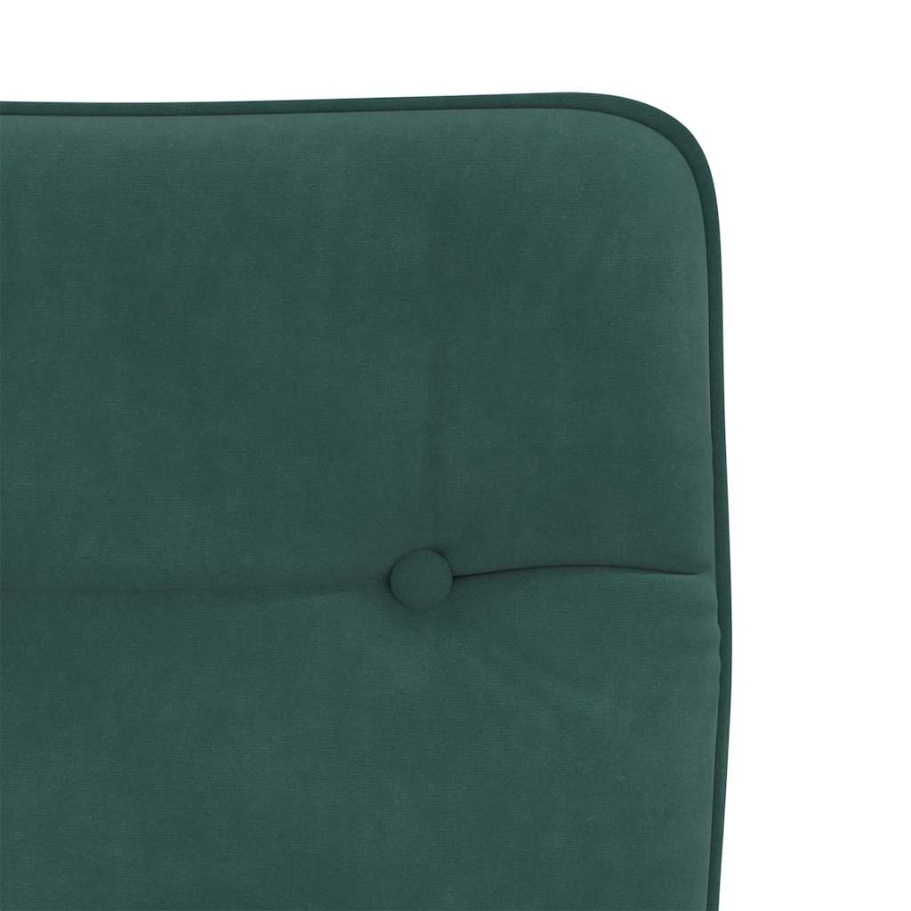 Chaises à manger lot de 4 Vert foncé Velours - XIOS