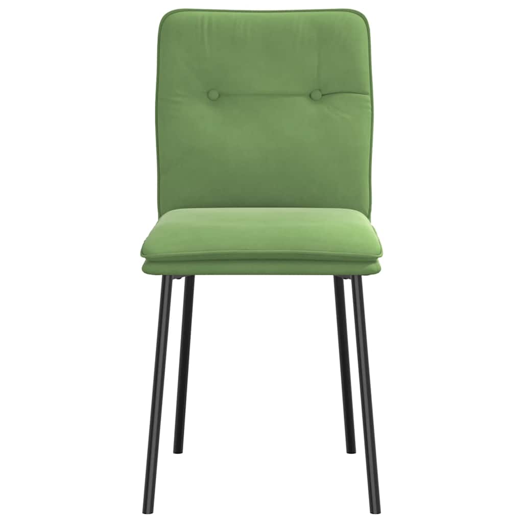 Chaises à manger lot de 4 vert clair velours - XIOS