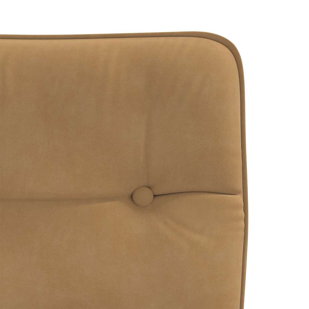 Chaises à manger lot de 4 marron velours