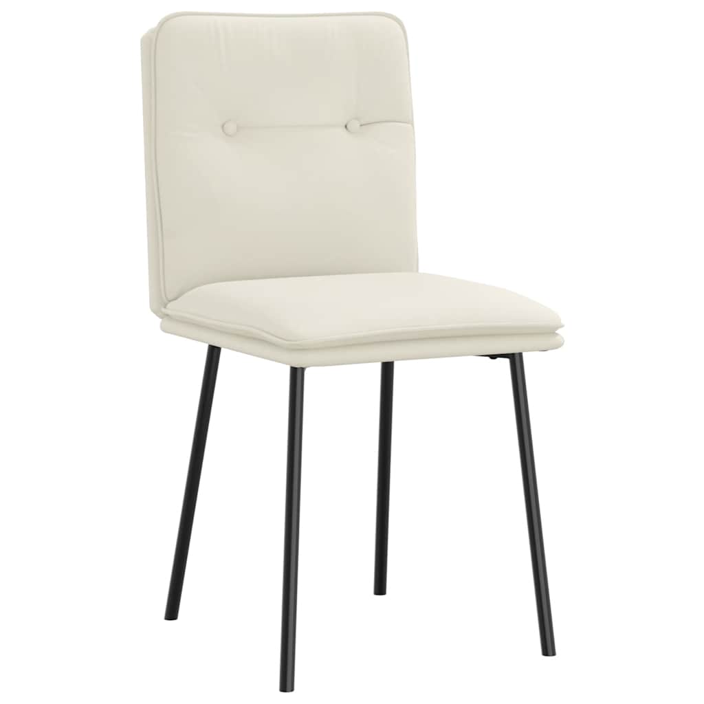 Chaises à manger lot de 4 Crème Velours