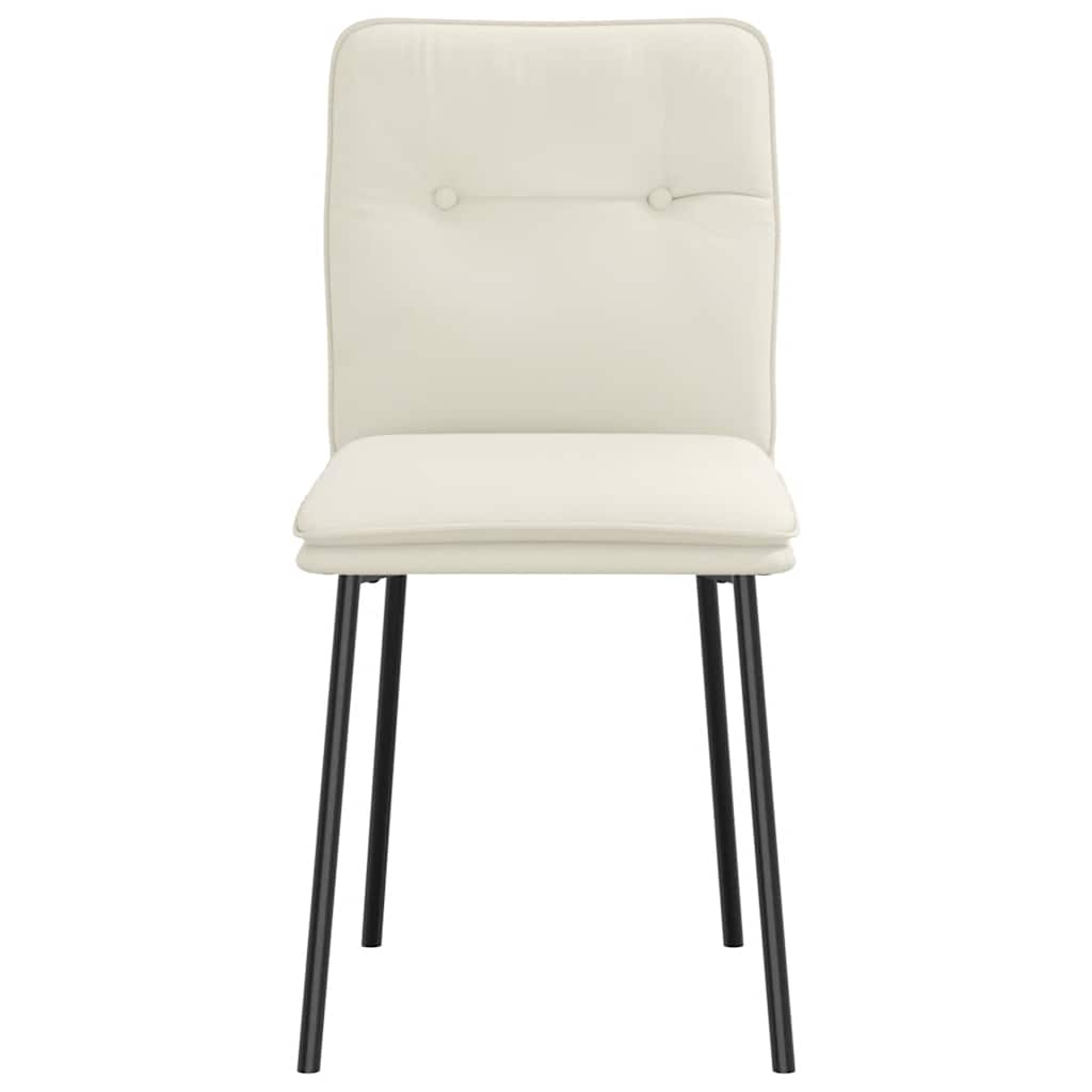 Chaises à manger lot de 4 Crème Velours