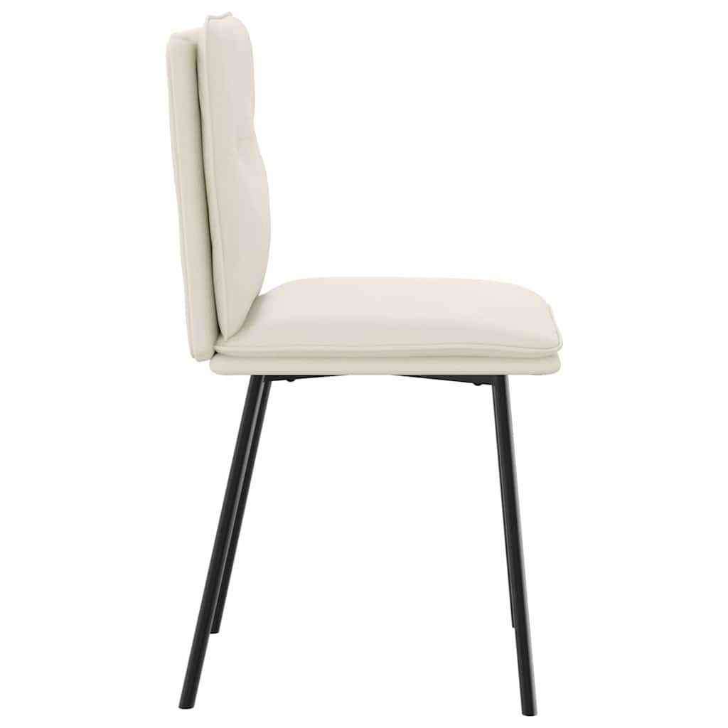 Chaises à manger lot de 4 Crème Velours