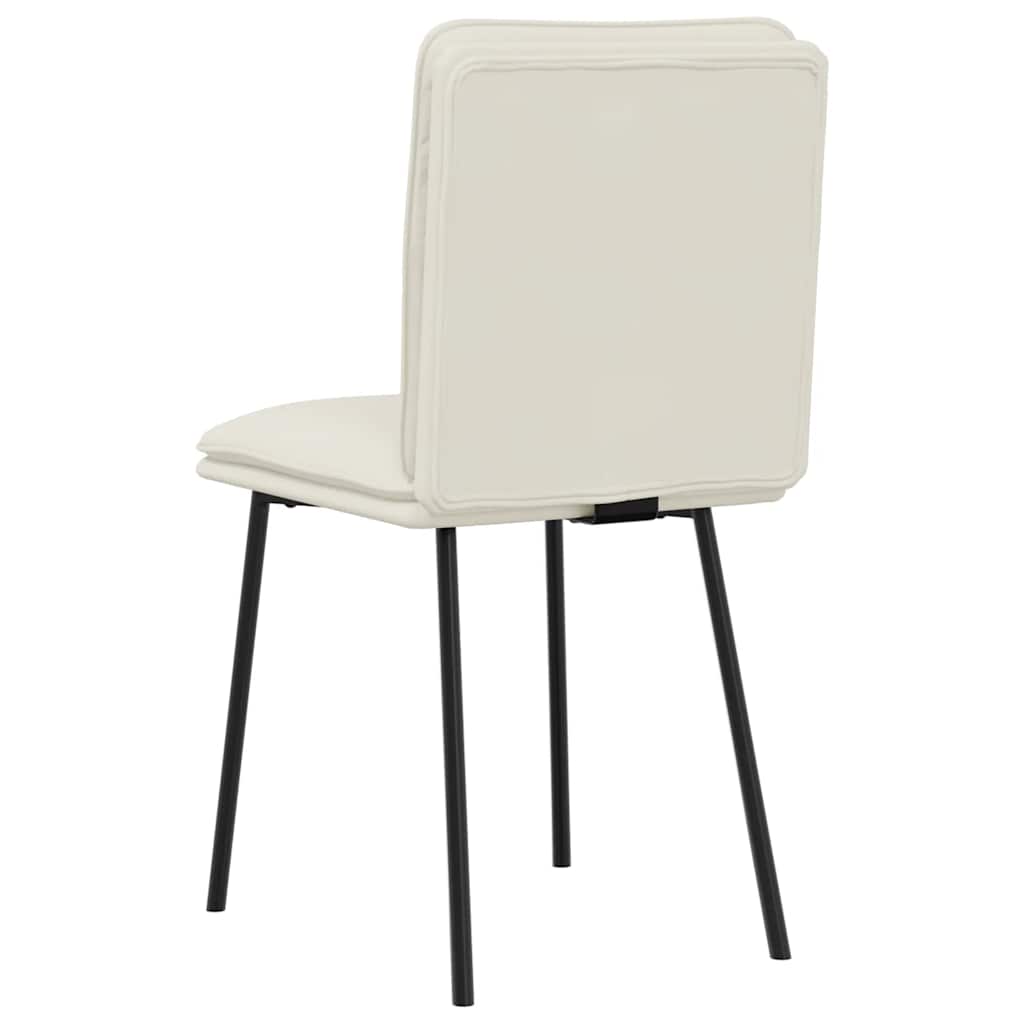 Chaises à manger lot de 4 Crème Velours