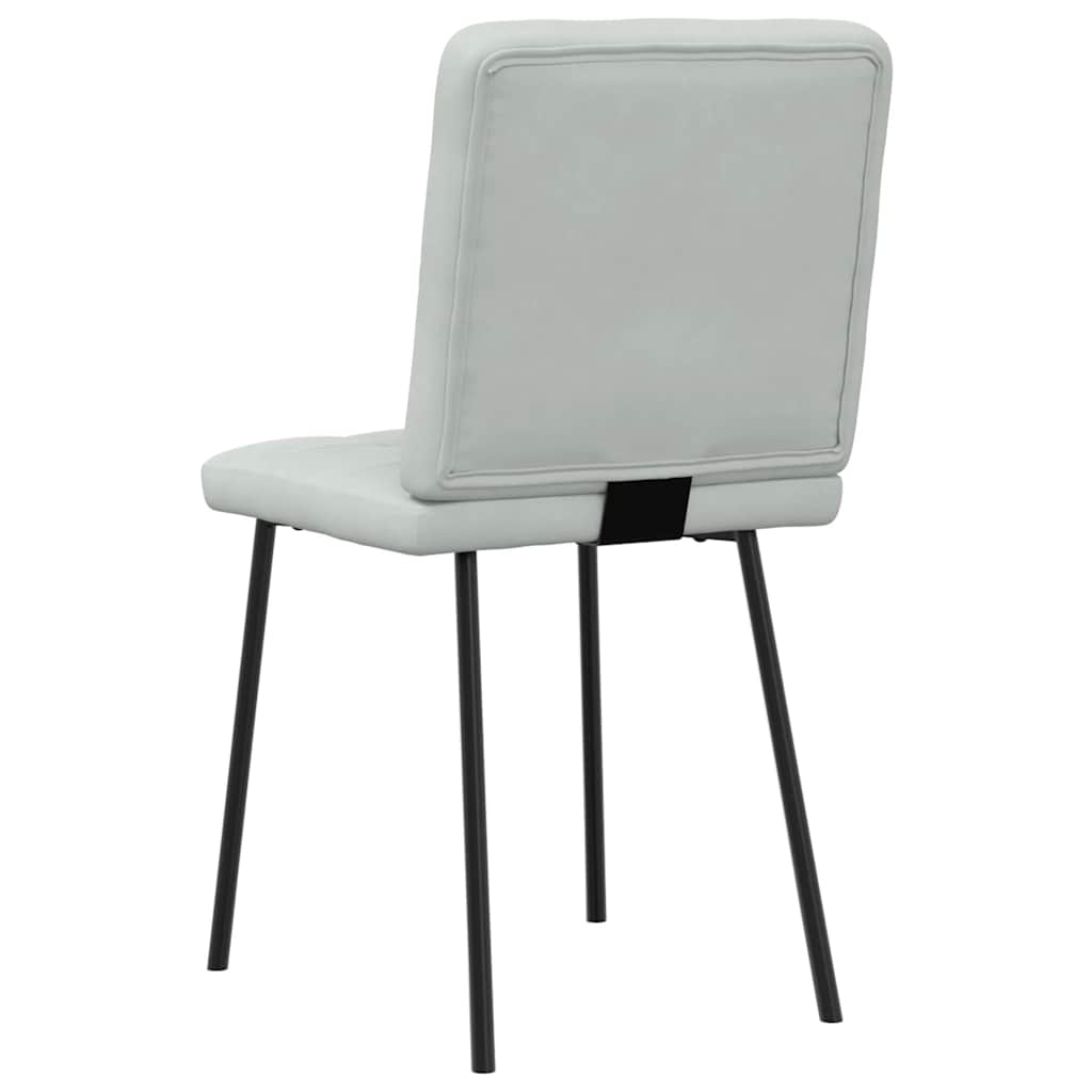 Chaises à manger lot de 6 gris clair velours - XIOS