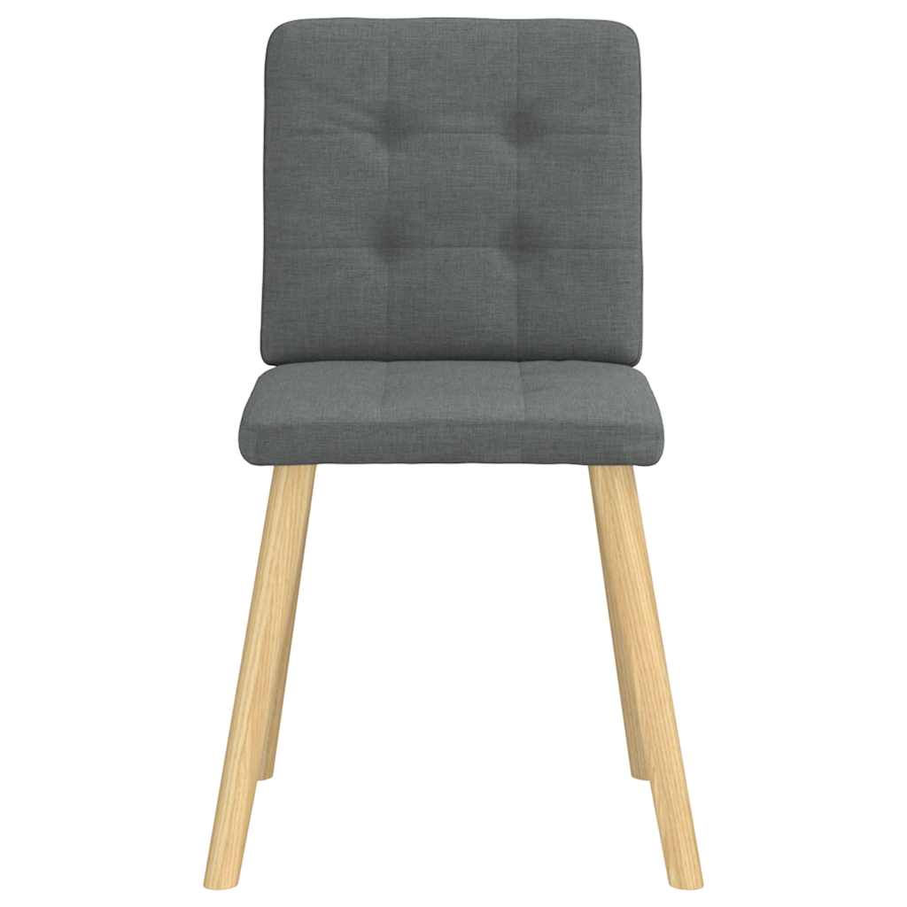 Chaises à manger lot de 6 gris foncé tissu - XIOS