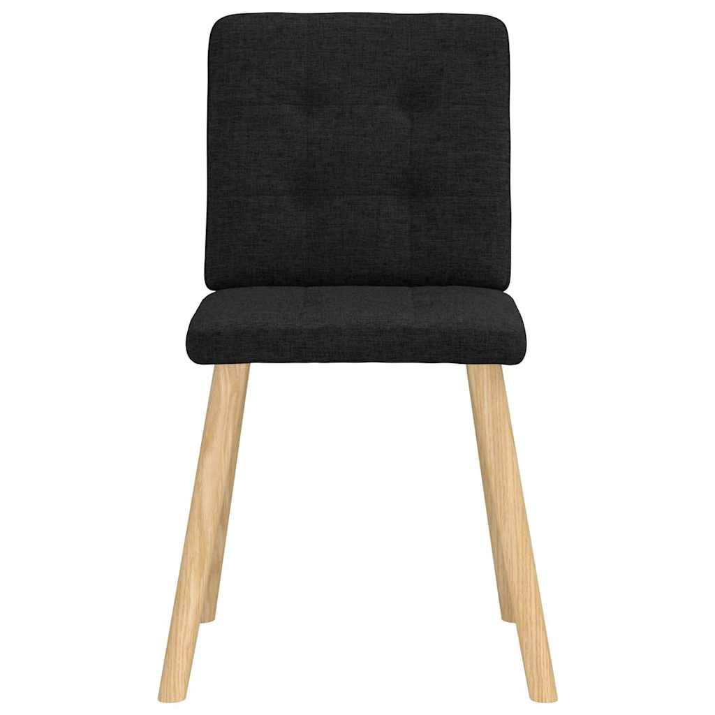 Chaises à manger lot de 6 noir tissu - XIOS