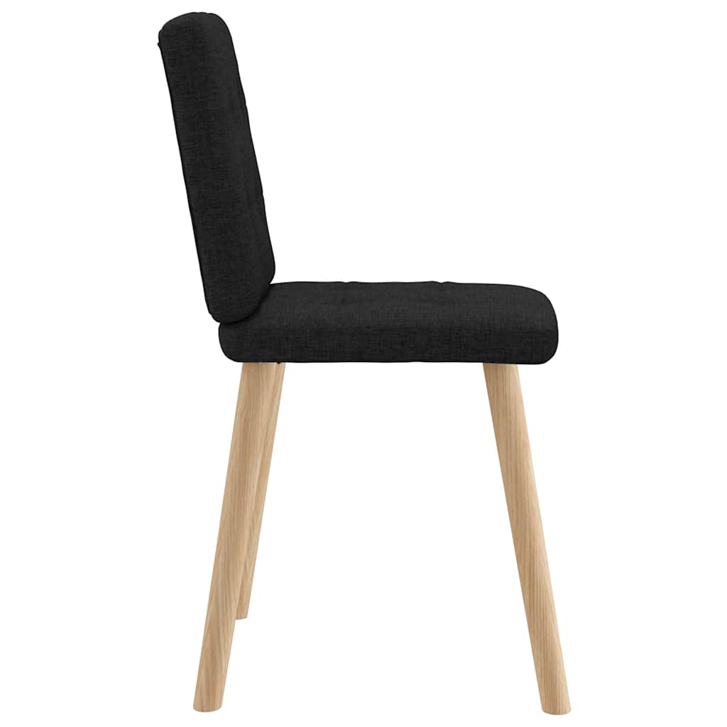 Chaises à manger lot de 6 noir tissu - XIOS