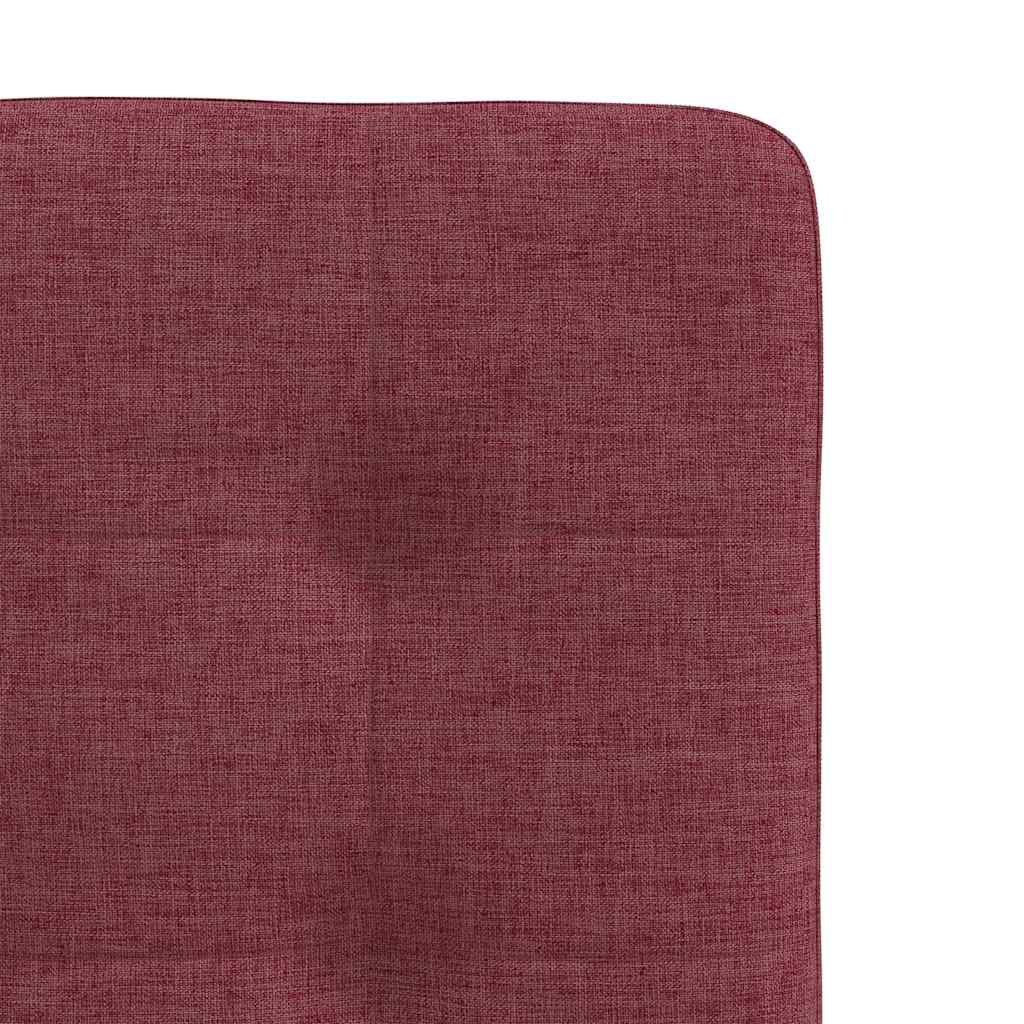 Chaises à manger lot de 6 rouge bordeaux tissu - XIOS