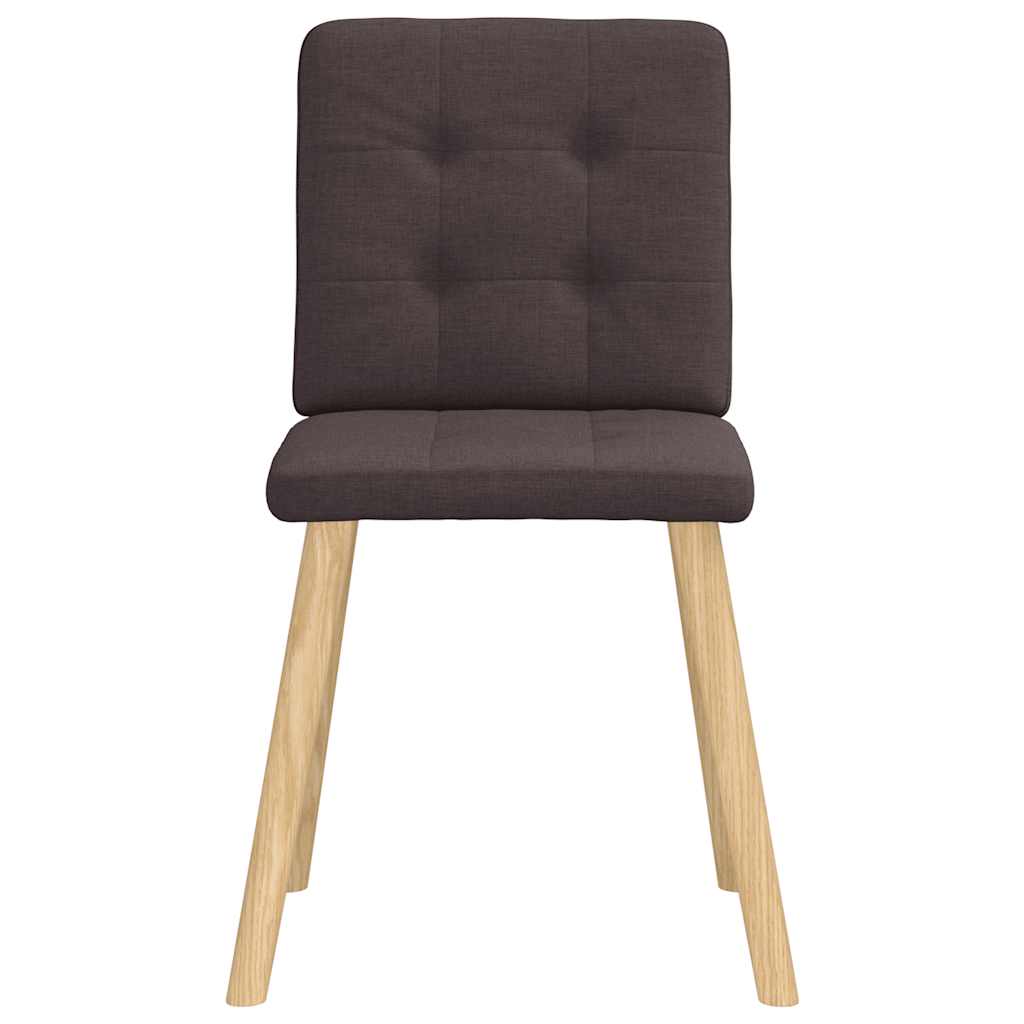 Chaises à manger lot de 6 marron foncé tissu - XIOS