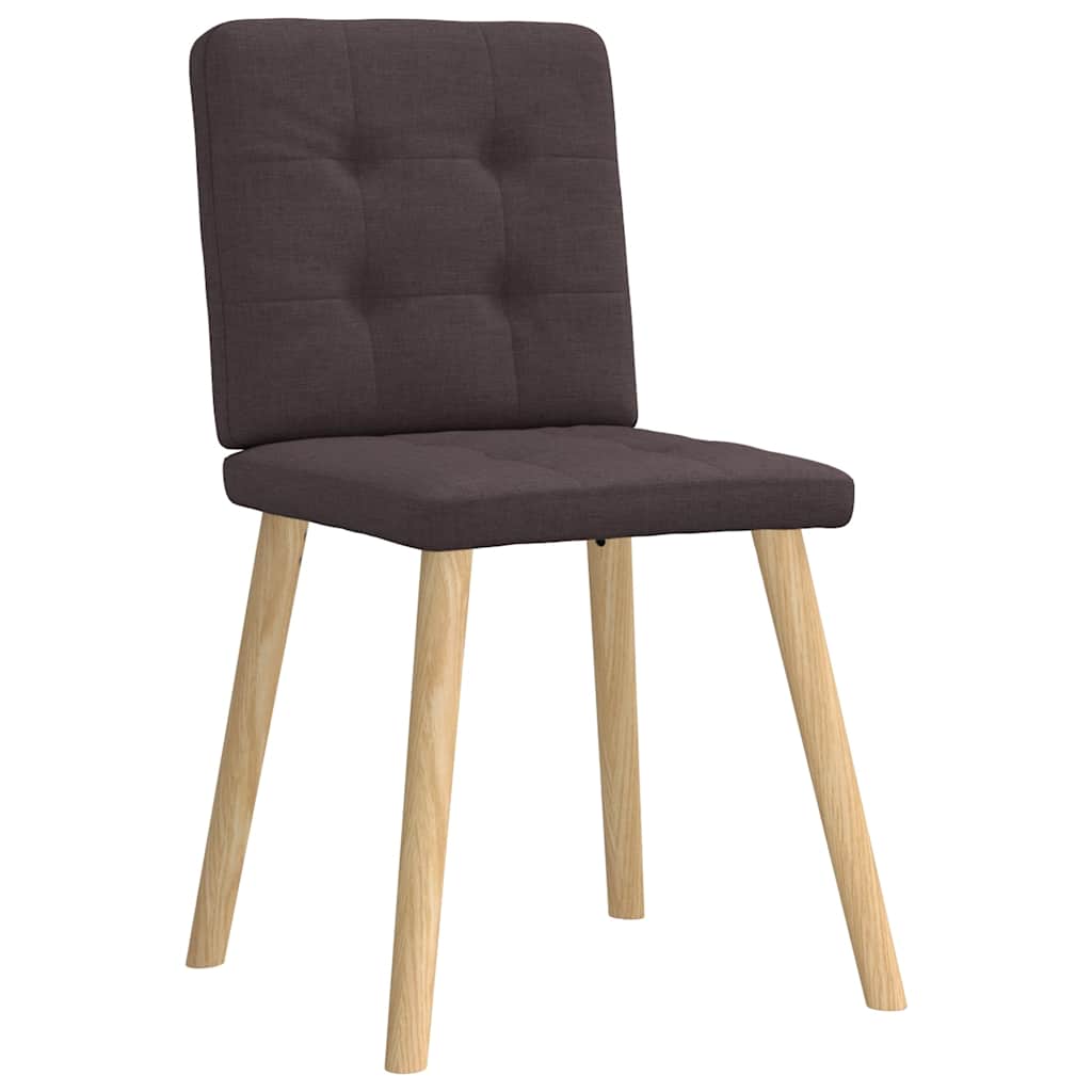 Chaises à manger lot de 6 marron foncé tissu - XIOS