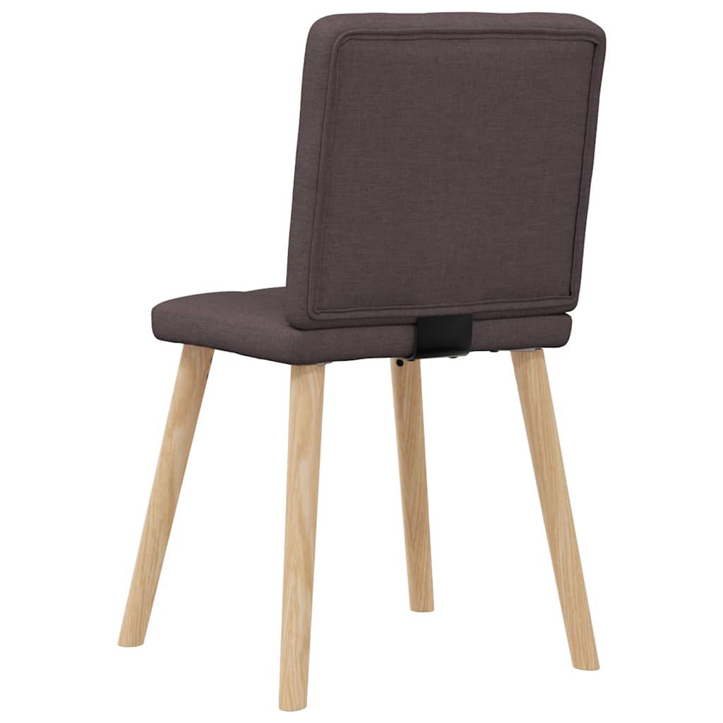 Chaises à manger lot de 6 marron foncé tissu - XIOS
