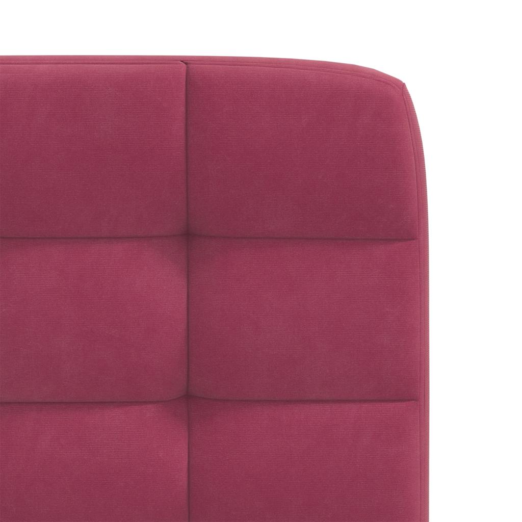 Chaises à manger lot de 6 rouge bordeaux velours - XIOS