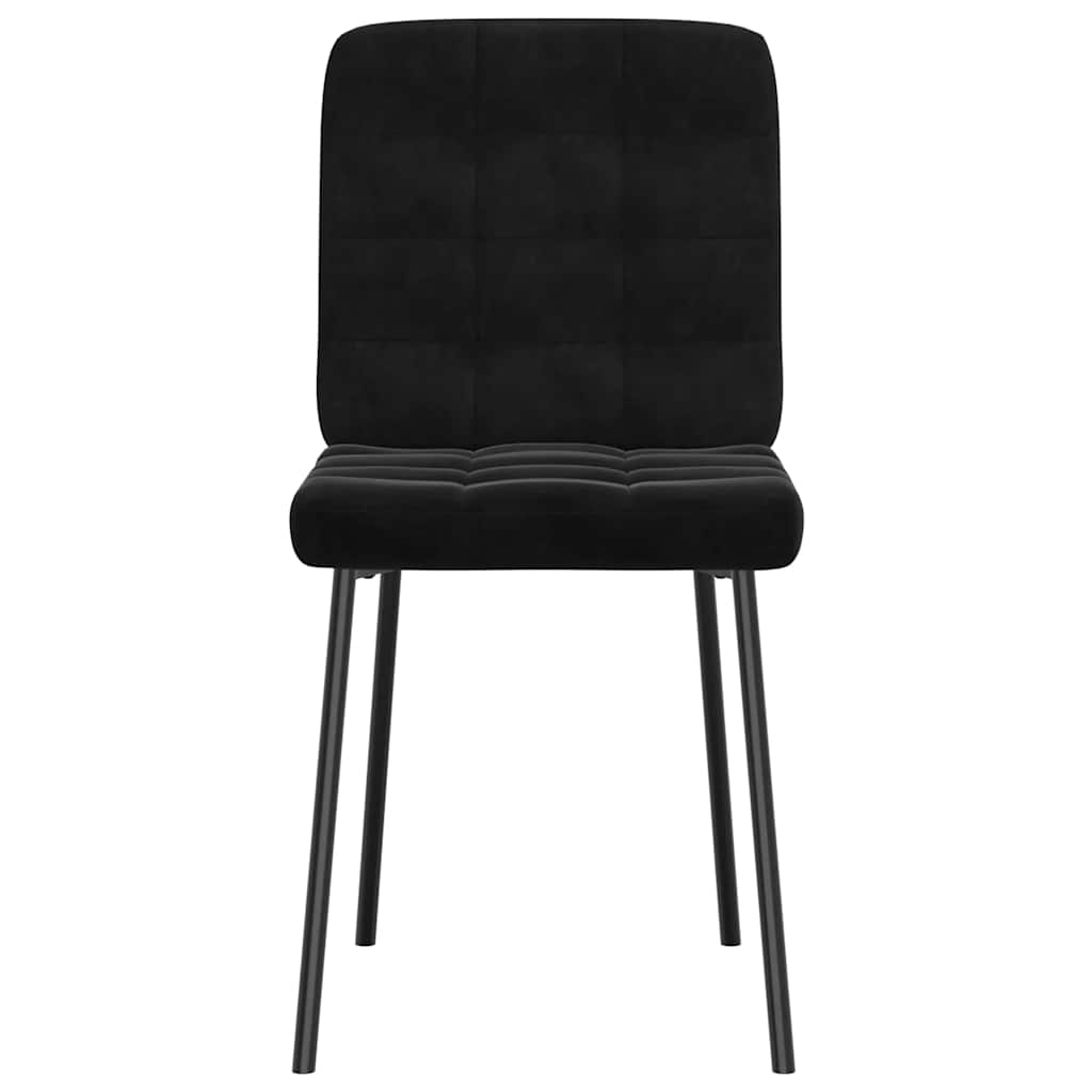 Chaises à manger lot de 6 noir velours - XIOS