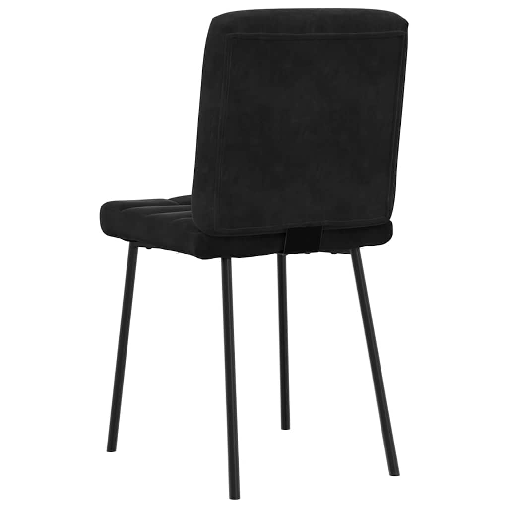 Chaises à manger lot de 6 noir velours - XIOS