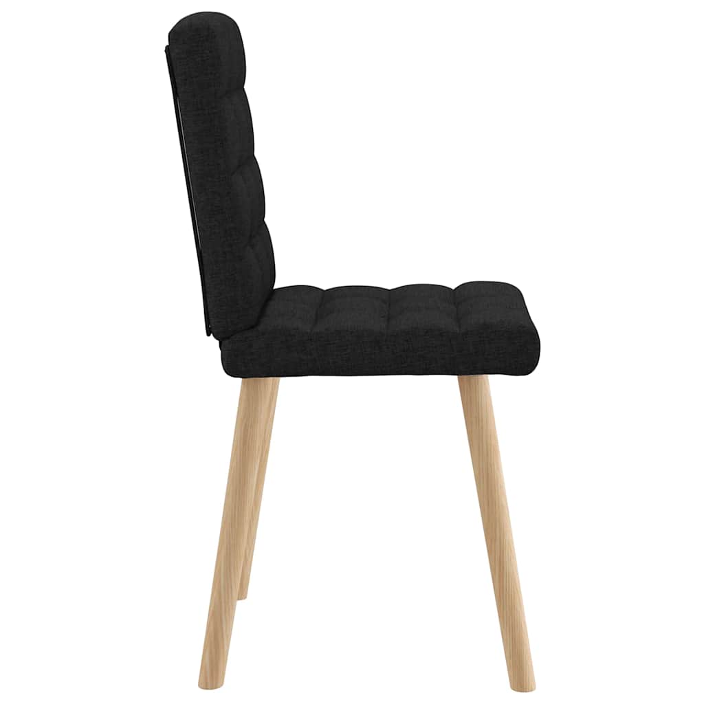 Chaises à manger lot de 6 noir tissu - XIOS