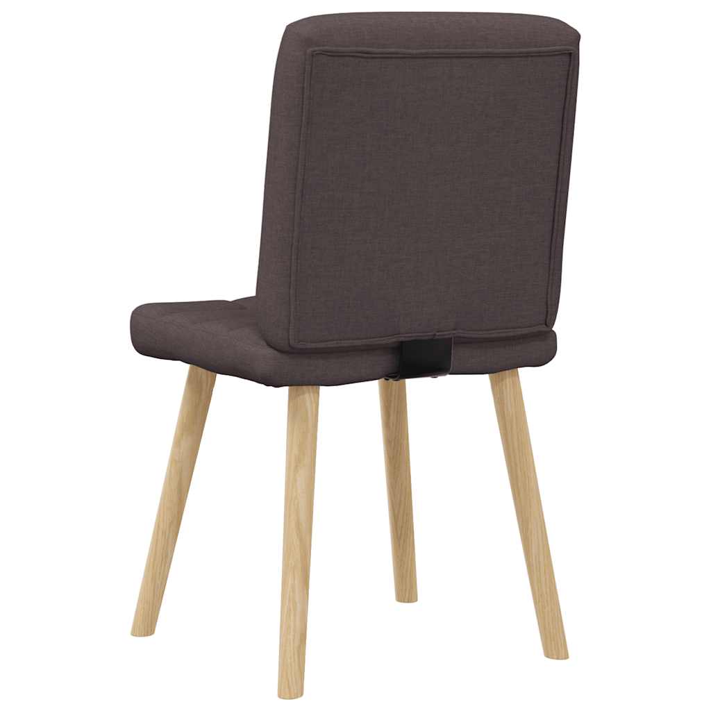 Chaises à manger lot de 6 marron foncé tissu - XIOS