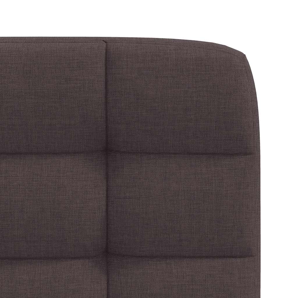 Chaises à manger lot de 6 marron foncé tissu - XIOS