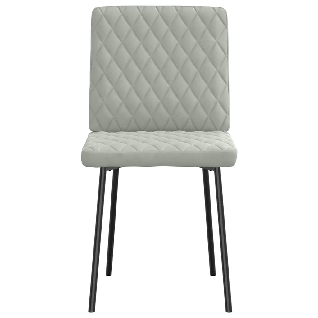Chaises à manger lot de 6 gris clair velours - XIOS