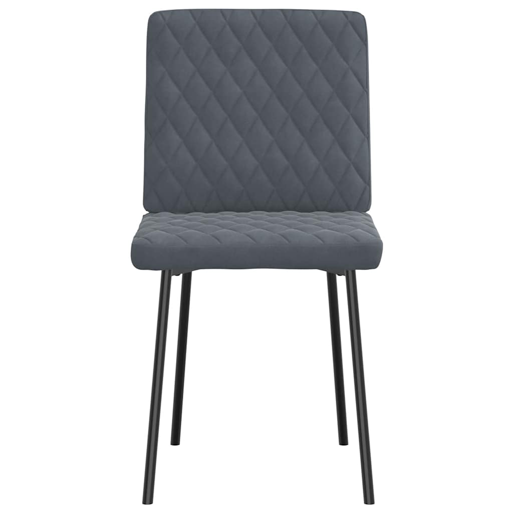 Chaises à manger lot de 6 gris foncé velours - XIOS